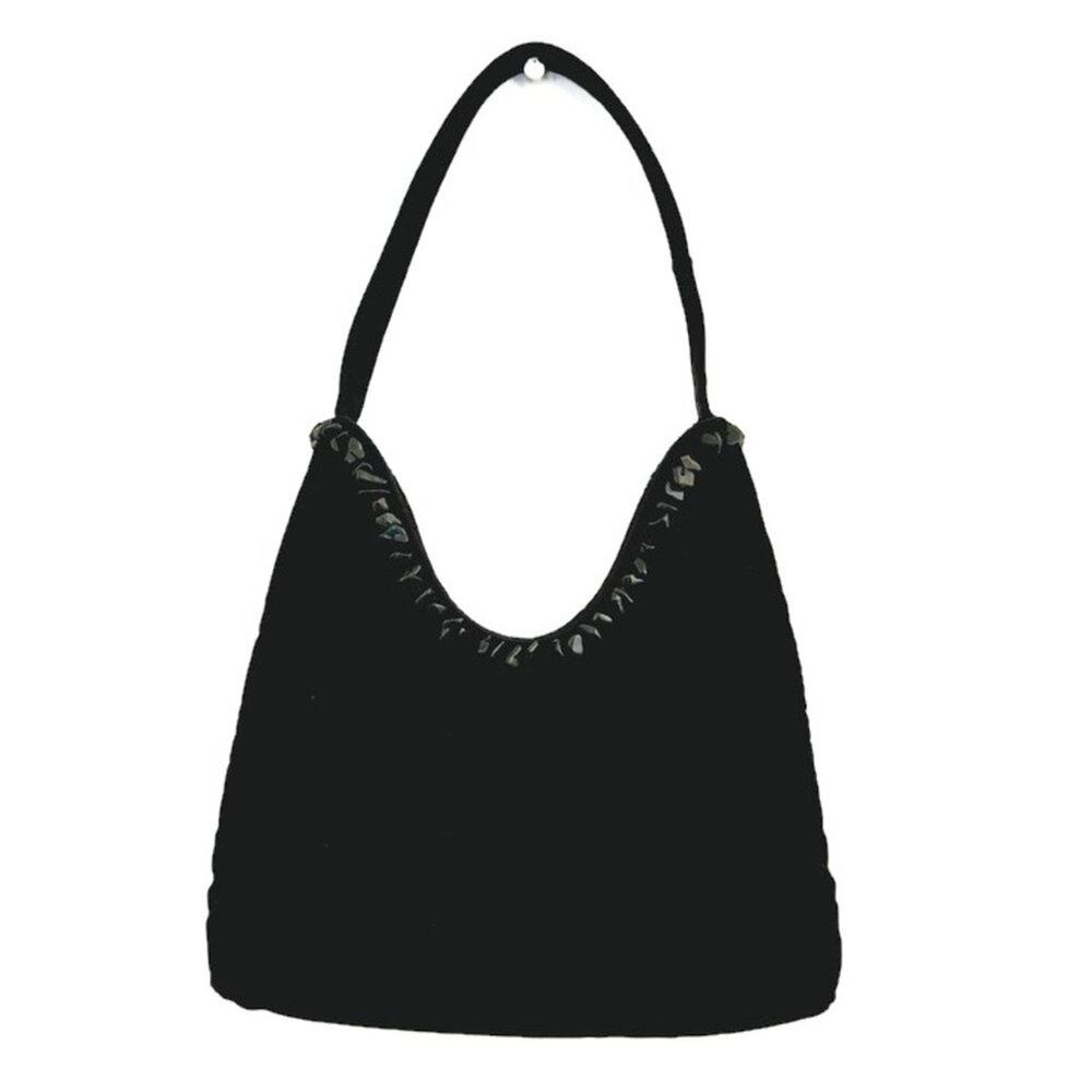 Inge Christopher Women's Mini Black Velour Tote